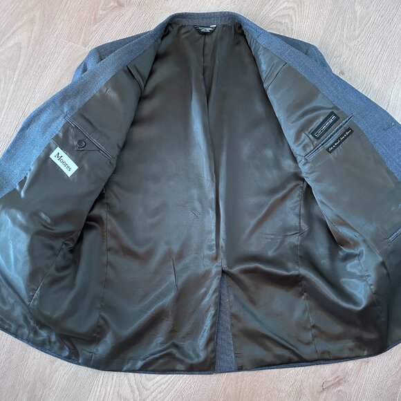 Men's Wool/Silk  Fine Suiting Blazer/Jacket sz 44S - Blue Slate - Picture 7 of 13